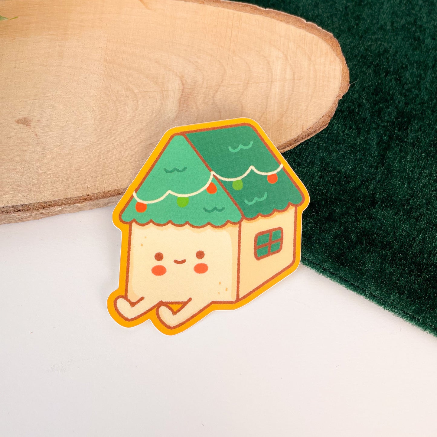 Festive House - Matte Vinyl Sticker