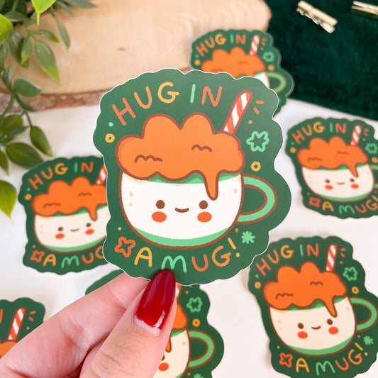 Hug in a Mug - Matte Vinyl Sticker