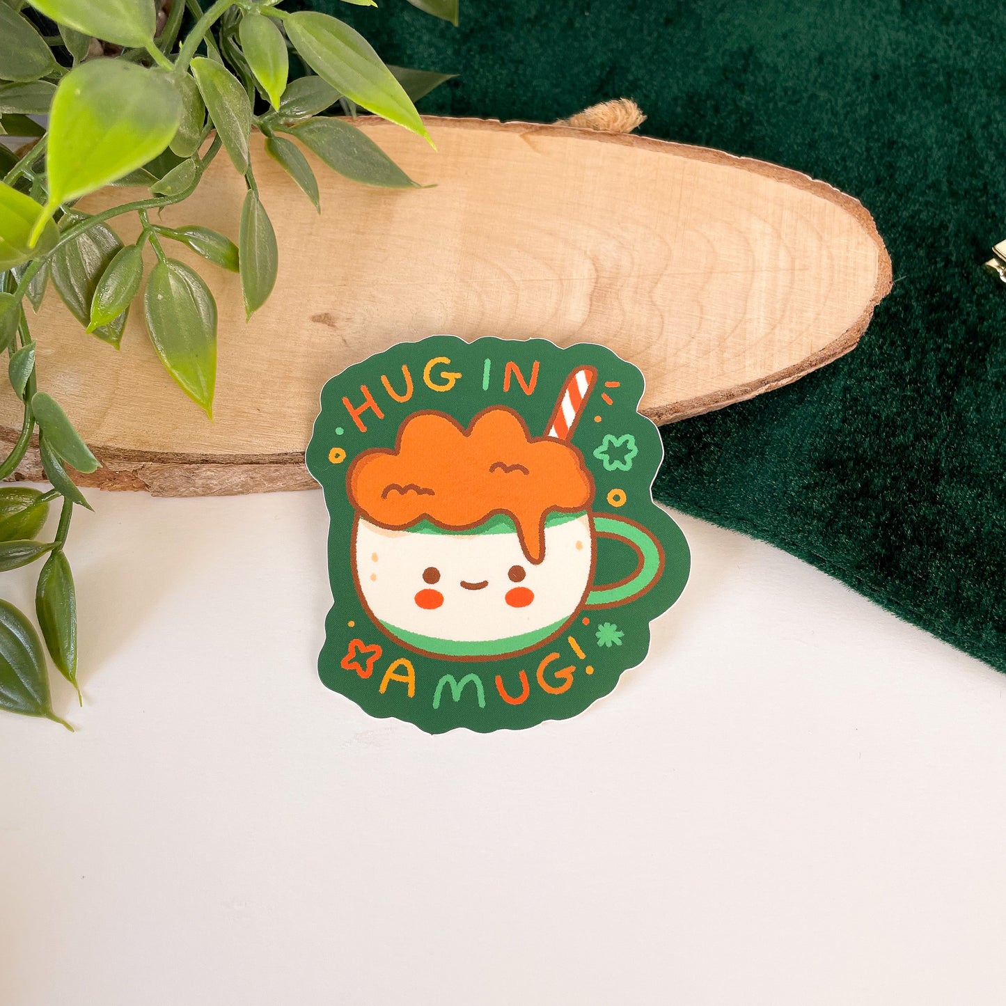 Hug in a Mug - Matte Vinyl Sticker