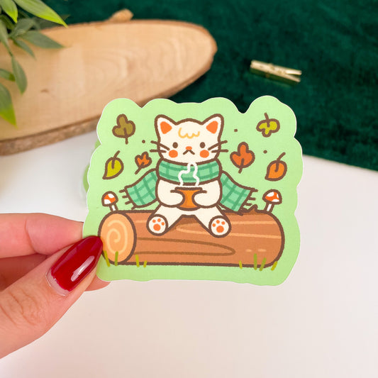 Cozy Cat - Matte Vinyl Sticker