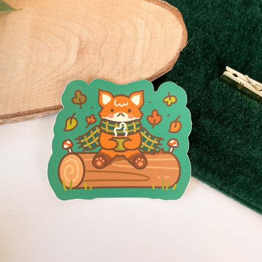Cozy Fox - Matte Vinyl Sticker