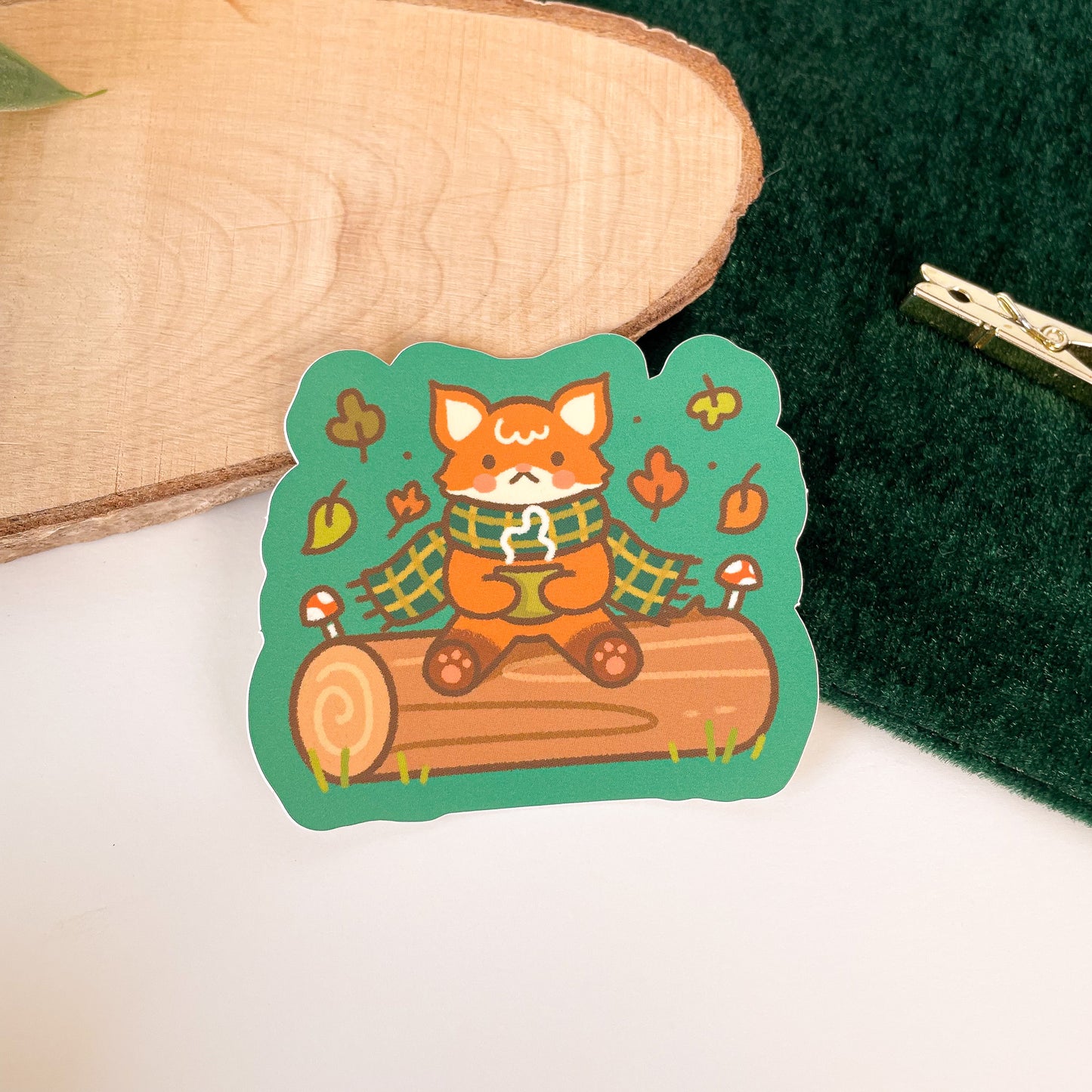 Cozy Fox - Matte Vinyl Sticker