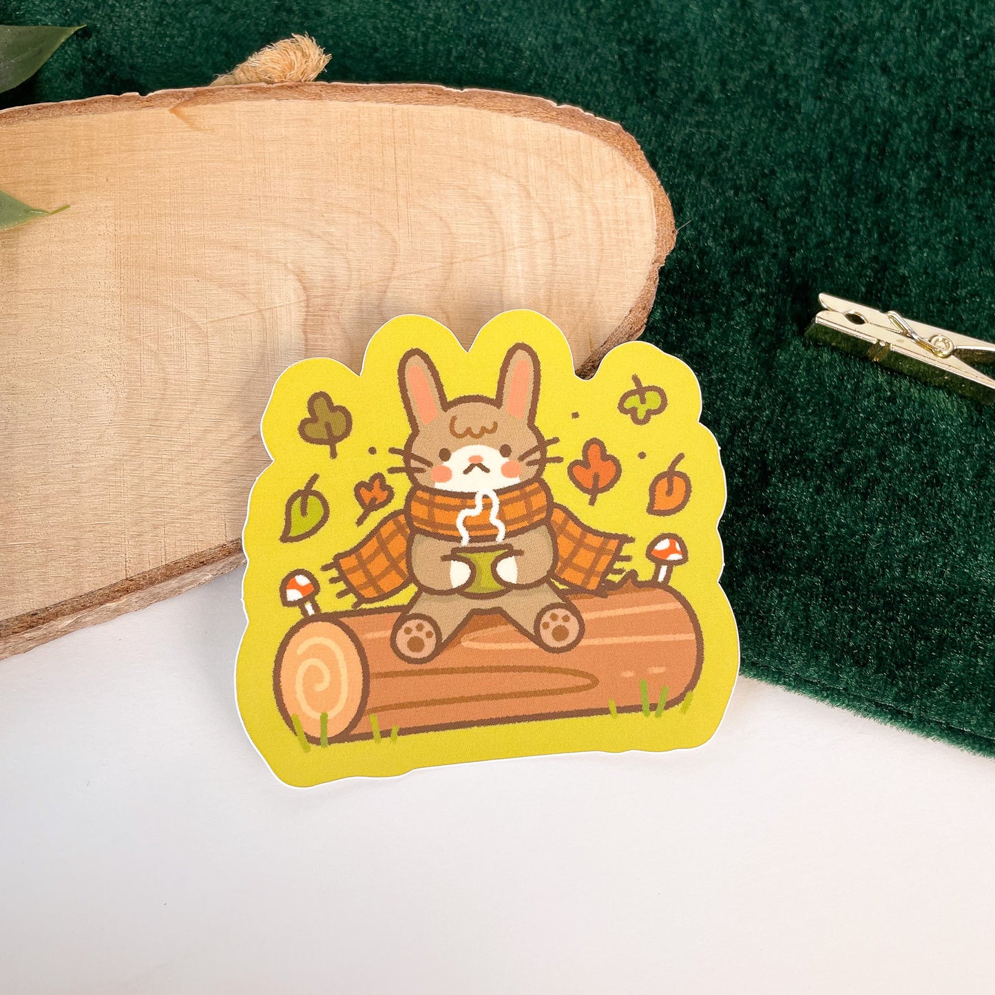 Cozy Rabbit - Matte Vinyl Sticker