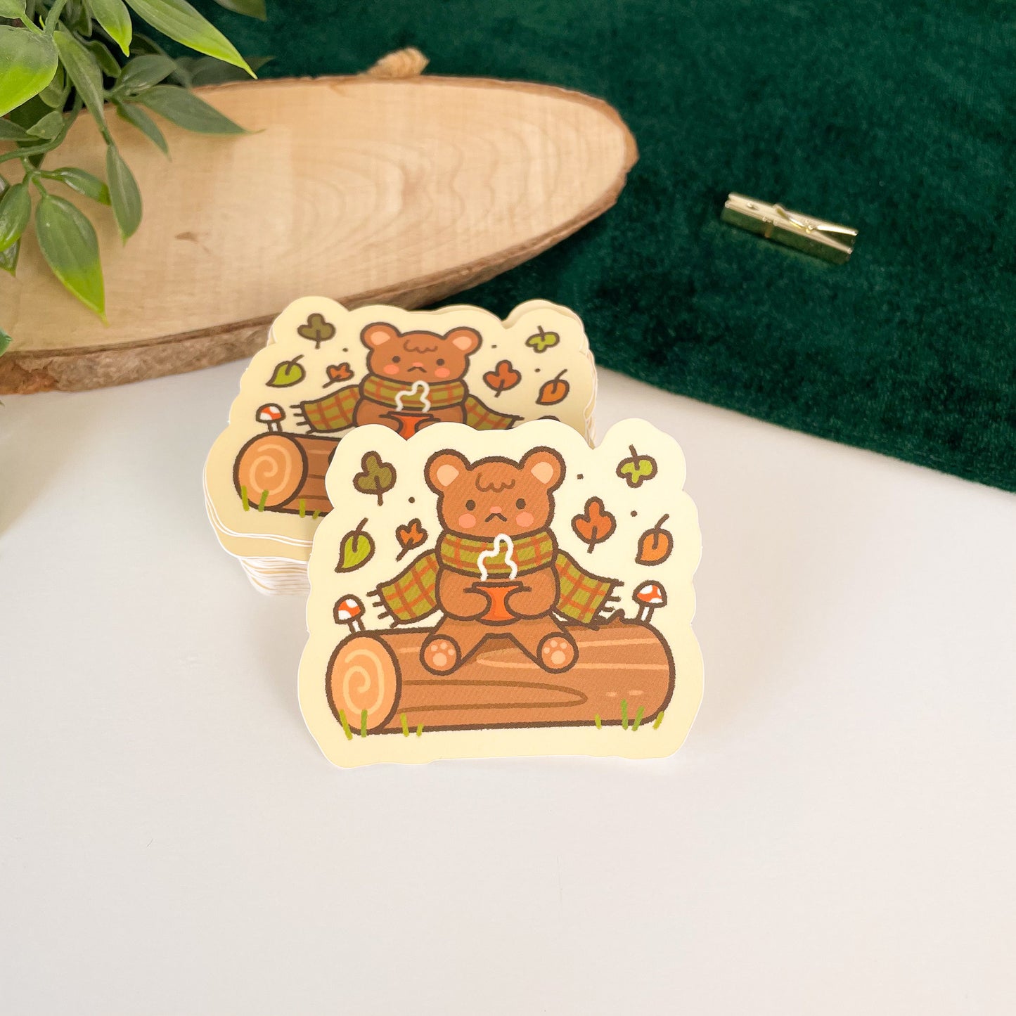 Cozy Bear - Matte Vinyl Sticker