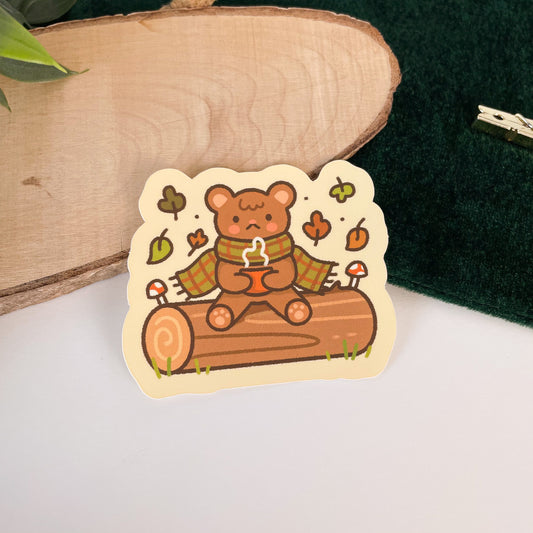 Cozy Bear - Matte Vinyl Sticker