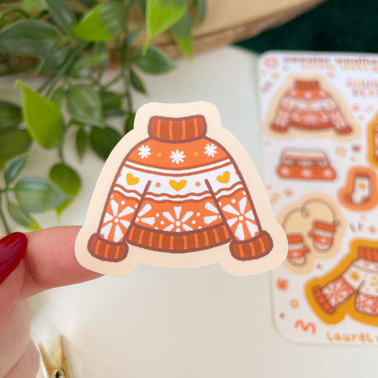 Sweater Weather (Orange) - Mini Sticker Sheet