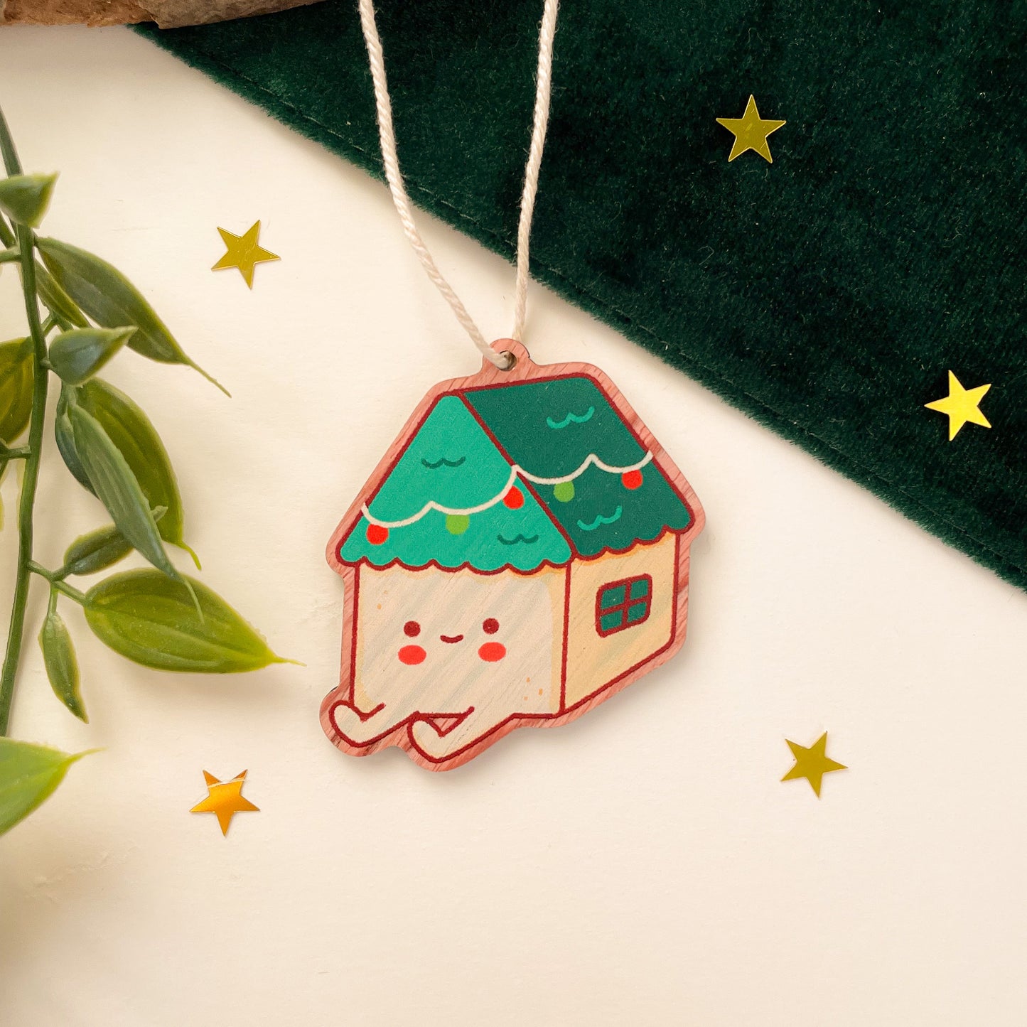 Festive House - Wooden Decoration