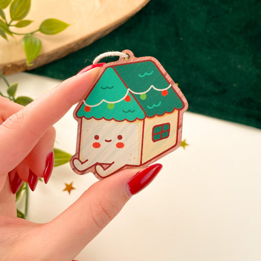 Festive House - Wooden Decoration
