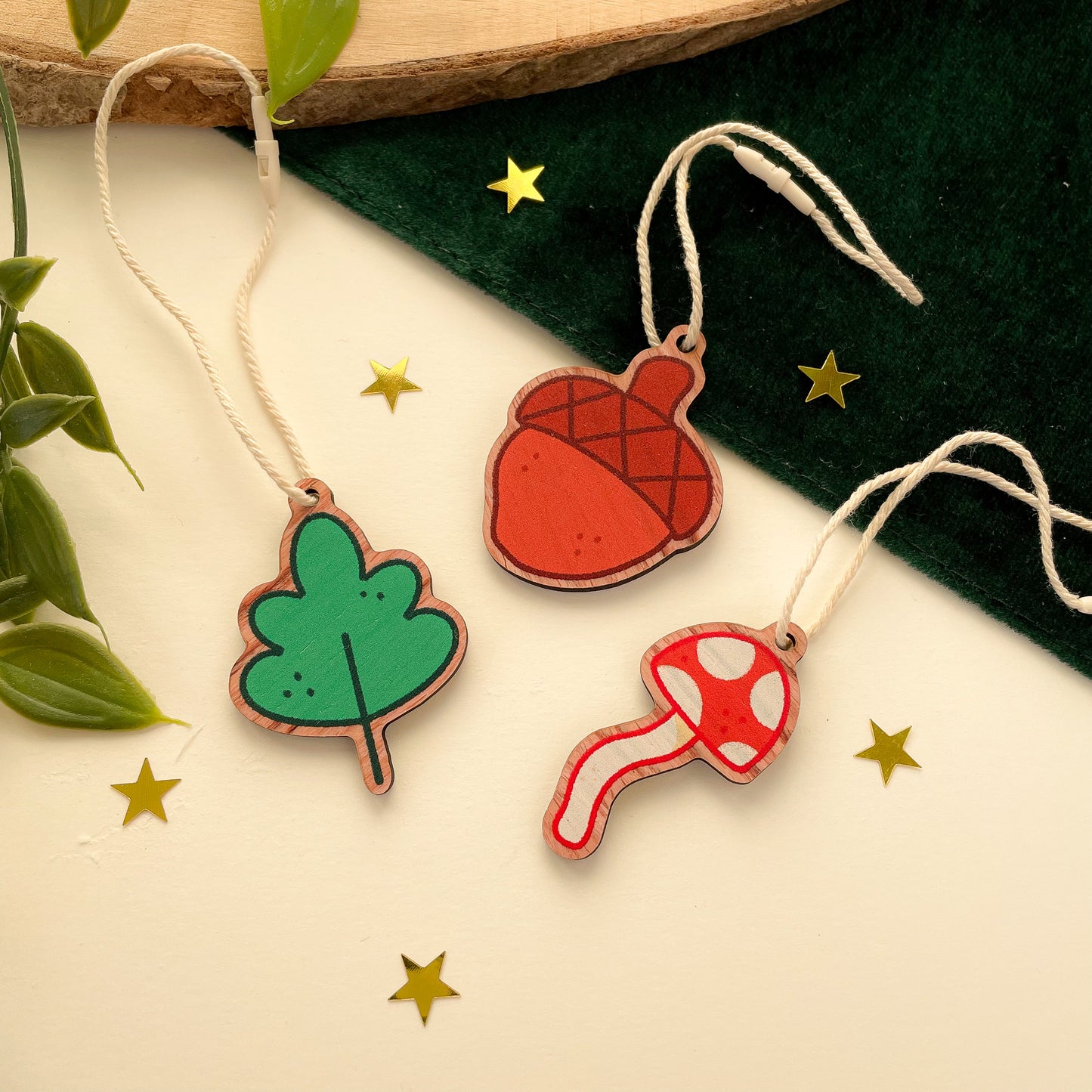 Forest Things - Wooden Decoration Set (3 pcs)