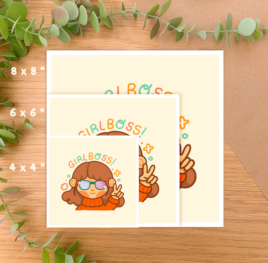 GIRLBOSS! - Square Art Print