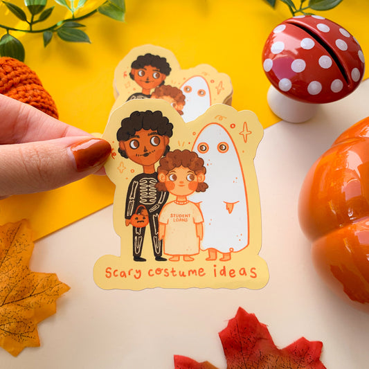 Scary Costume Ideas - Matte Vinyl Sticker