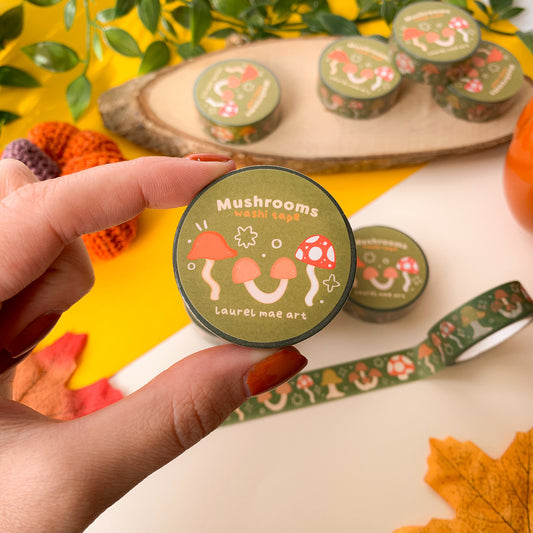 Autumn Mushrooms - Washi Tape