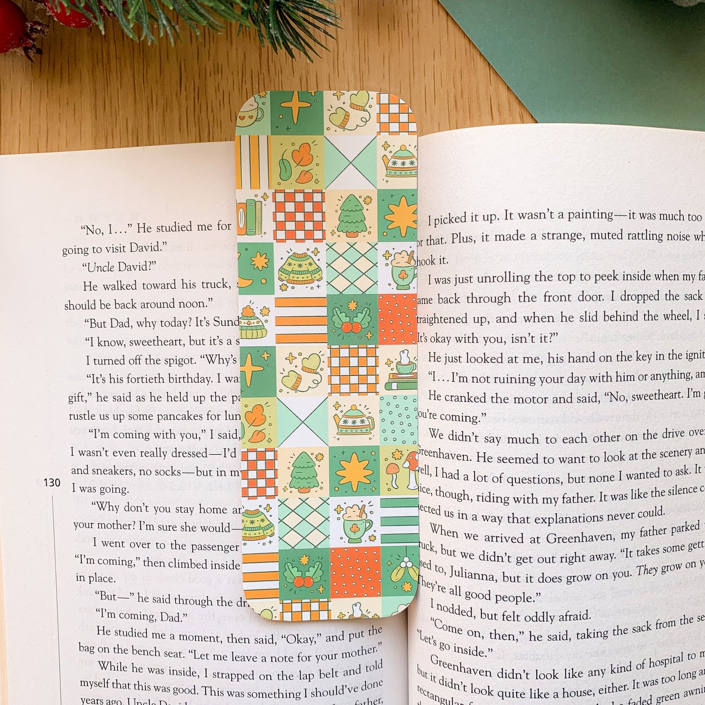 Winter Patchwork - Bookmark