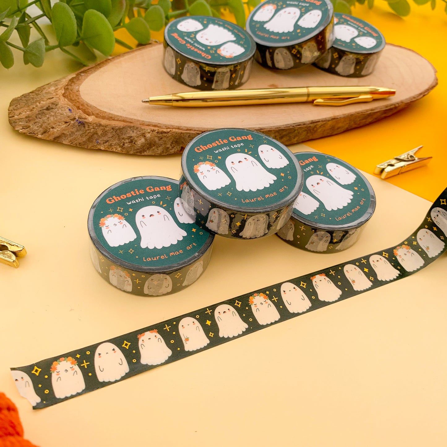 Ghostie Gang - Gold Foil Washi Tape