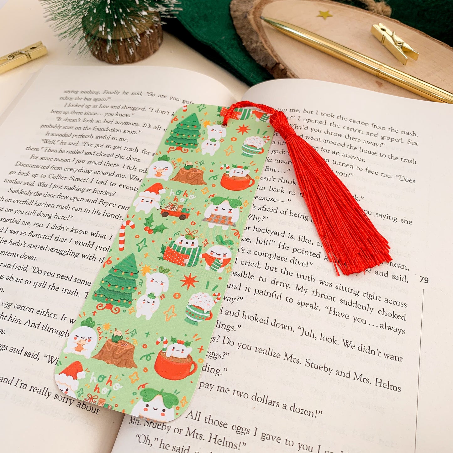 Festive Meebloos - Bookmark