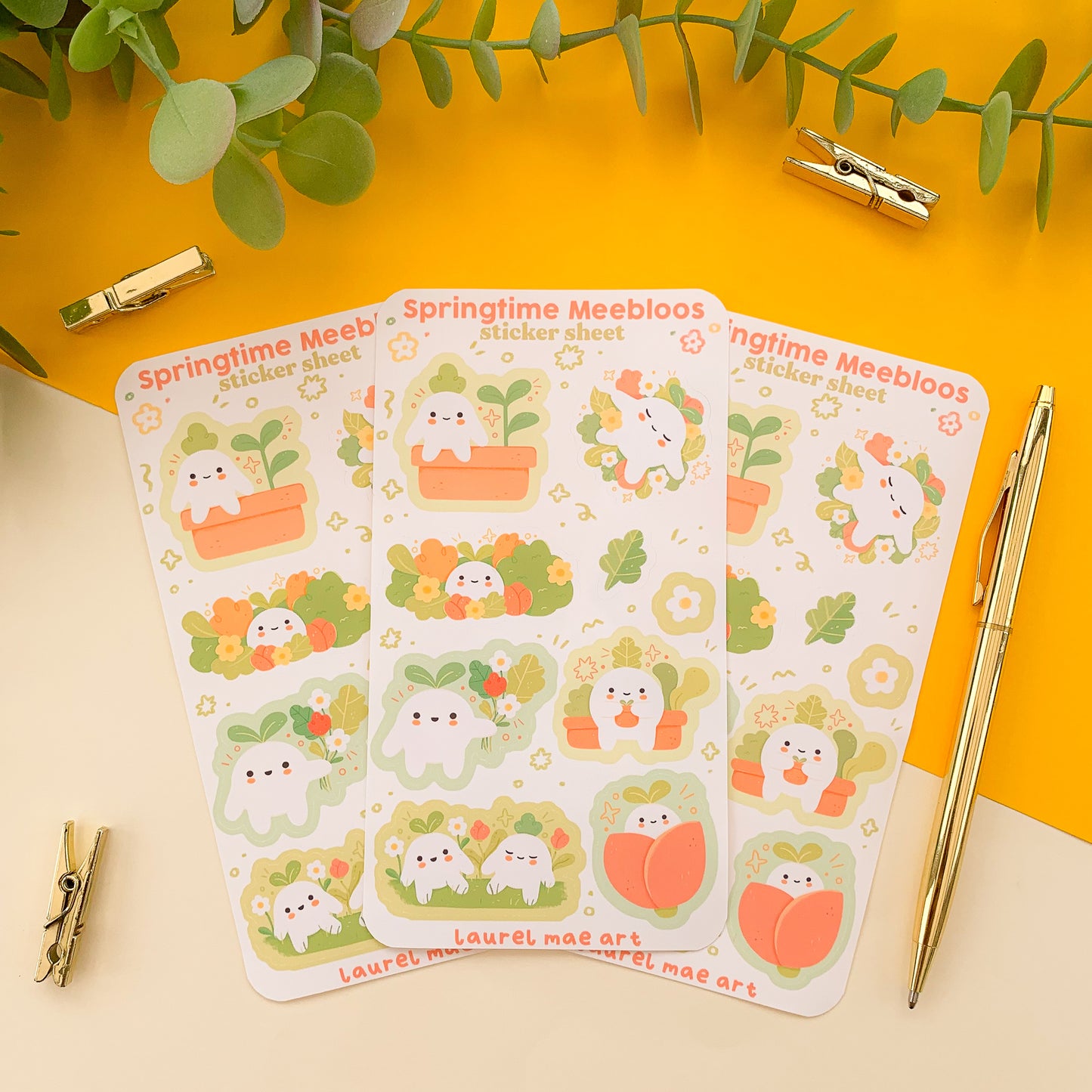 Spring Meebloos - Sticker Sheet