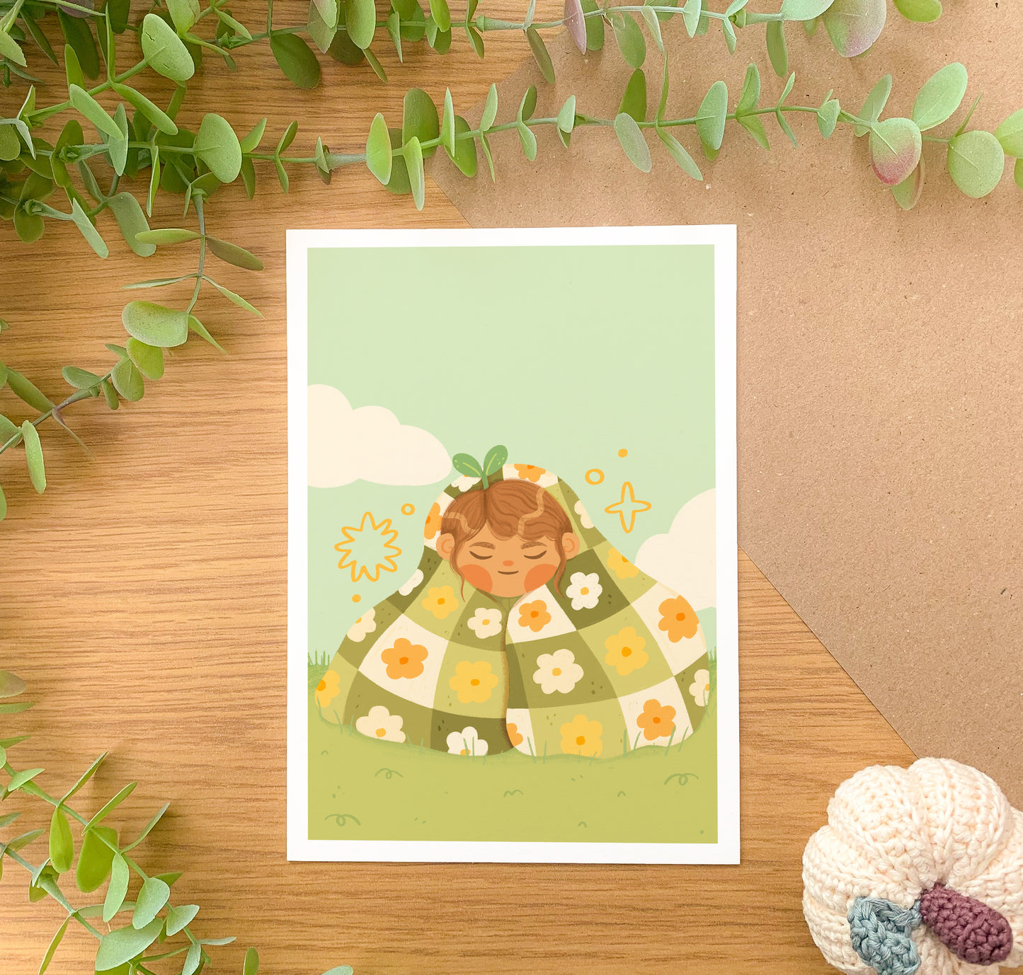 Cozy Blanket Blob - Art Print