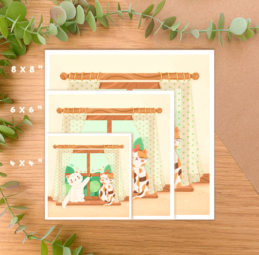 Cute Critters - Square Art Print