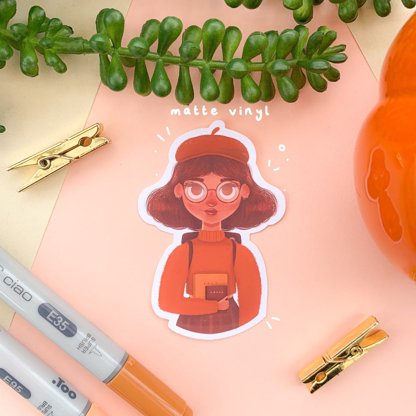 Autumnal Girl - Vinyl Sticker