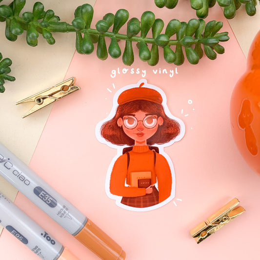 Autumnal Girl - Vinyl Sticker