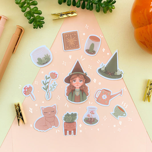 Plant Witch Sticker Pack (12pcs)