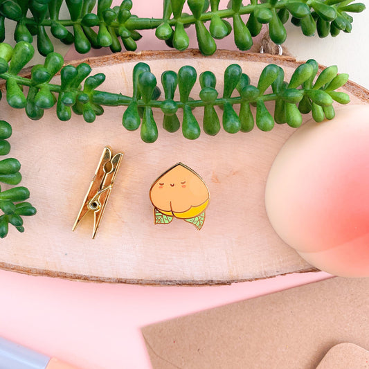 *CLEARANCE* Peachy Pal - Enamel Pin
