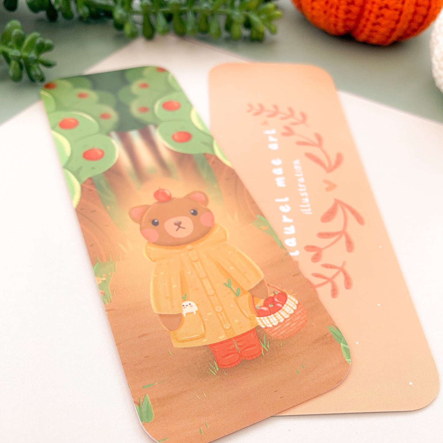 Apple Bear Bookmark