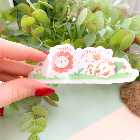 Smelly Cats sticker - Clear Vinyl Sticker