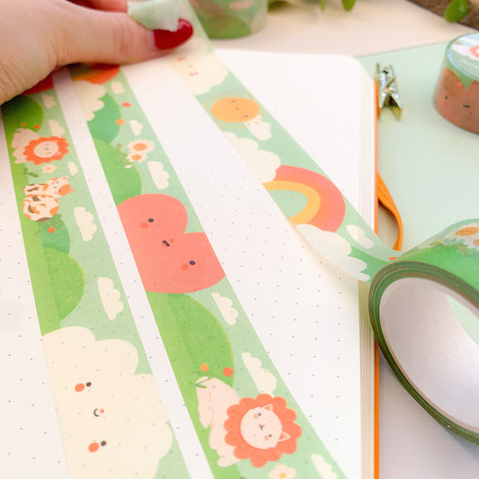 Flower Cats - Chunky Washi Tape