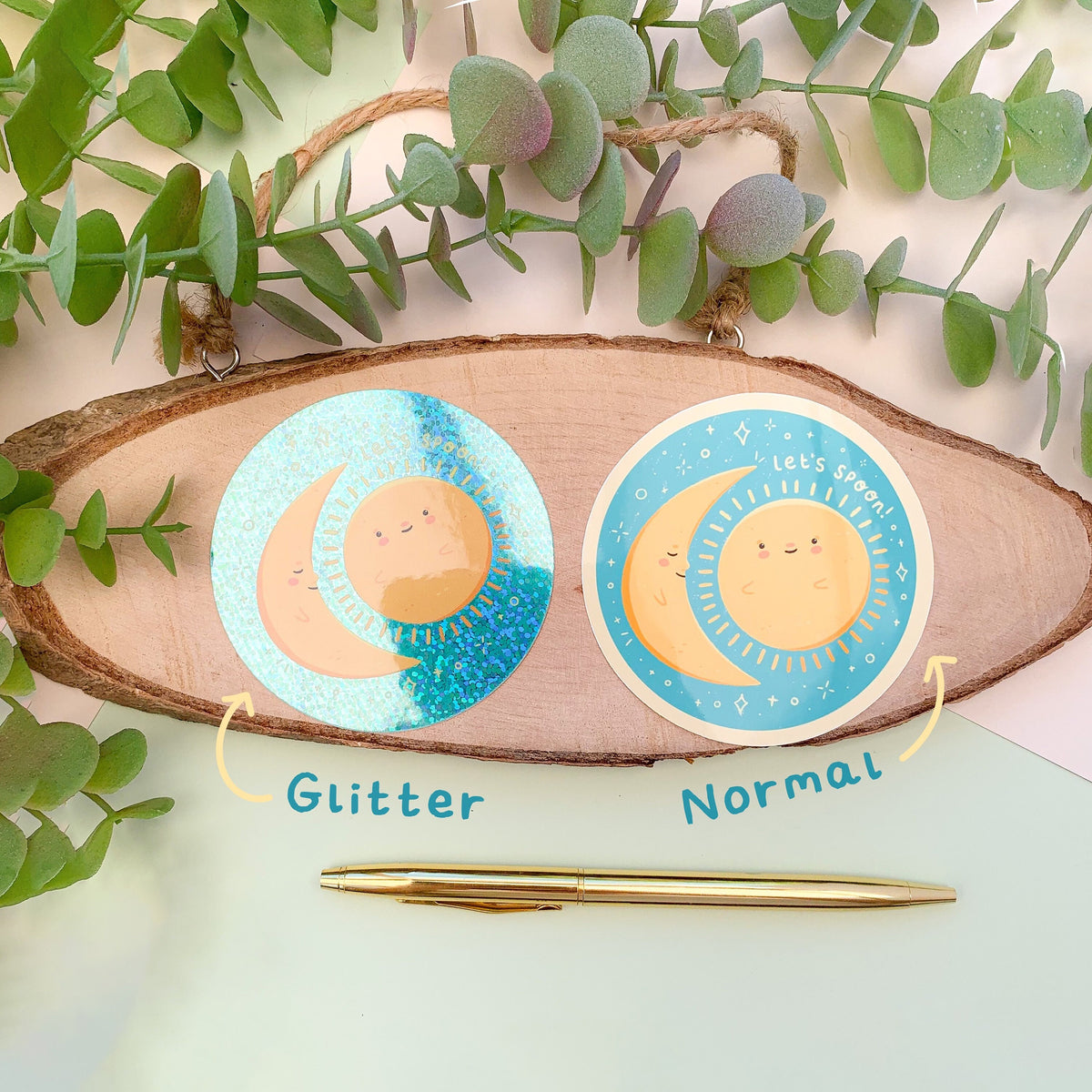Let’s Spoon Sun & Moon Glossy Sticker