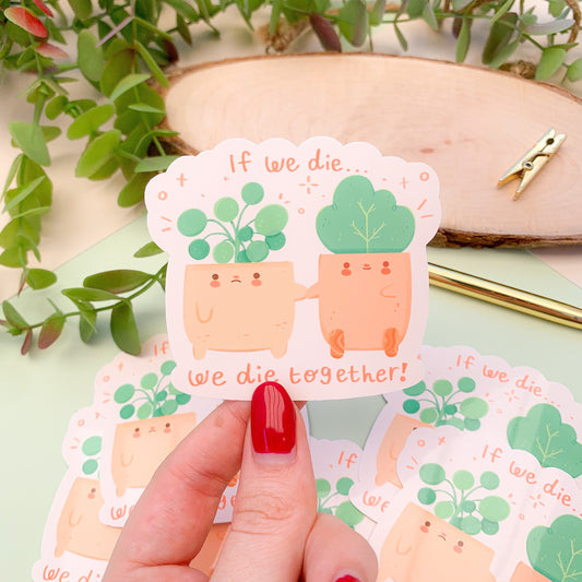 Houseplant Solidarity - Glossy Vinyl Sticker