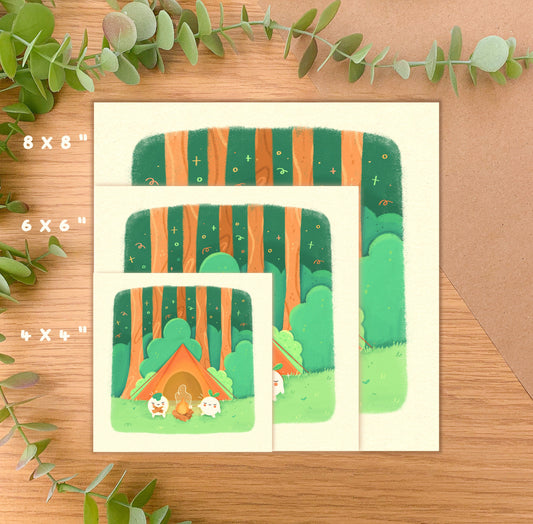 Happy Campers - Square Art Print