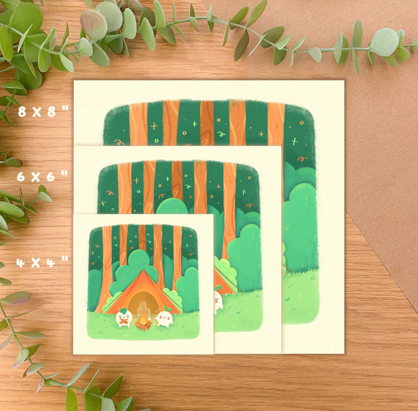 Happy Campers - Square Art Print