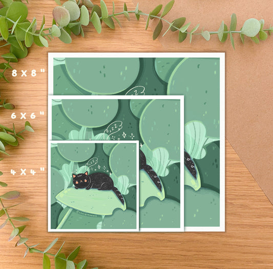 Cat Nap - Square Art Print