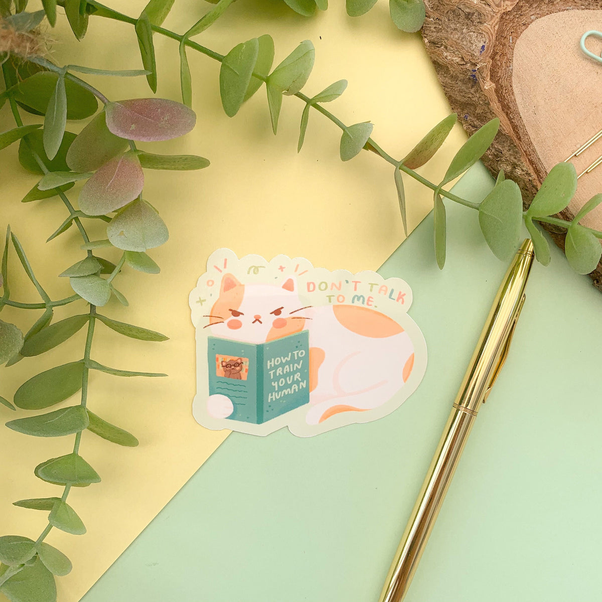 Don’t Talk to Me Cat - Glossy Vinyl Sticker