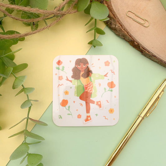 Summer Outfit - Clear Vinyl Sticker