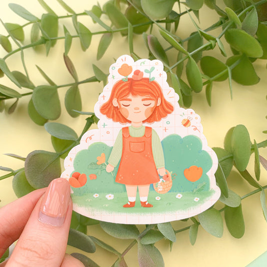 Flower Picking - Glossy Sticker