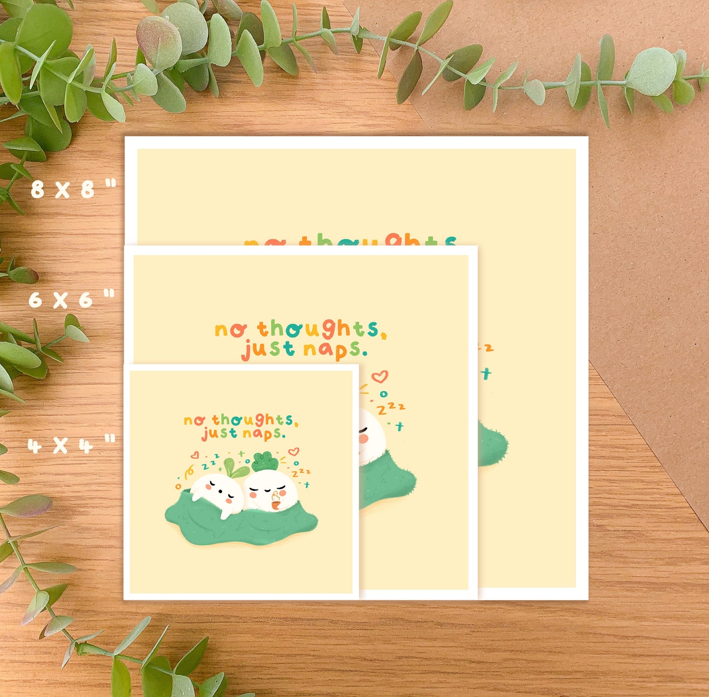 Just Naps - Square Art Print