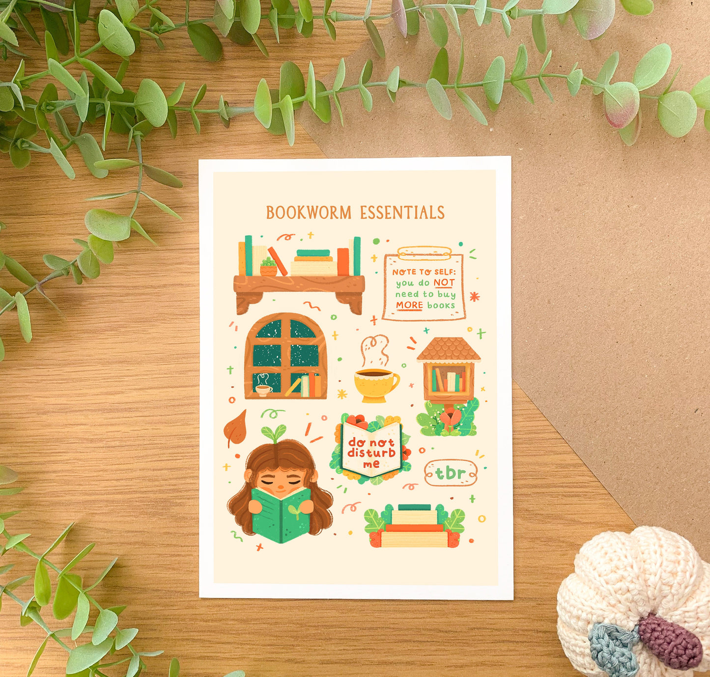 Bookworm Essentials - Art Print