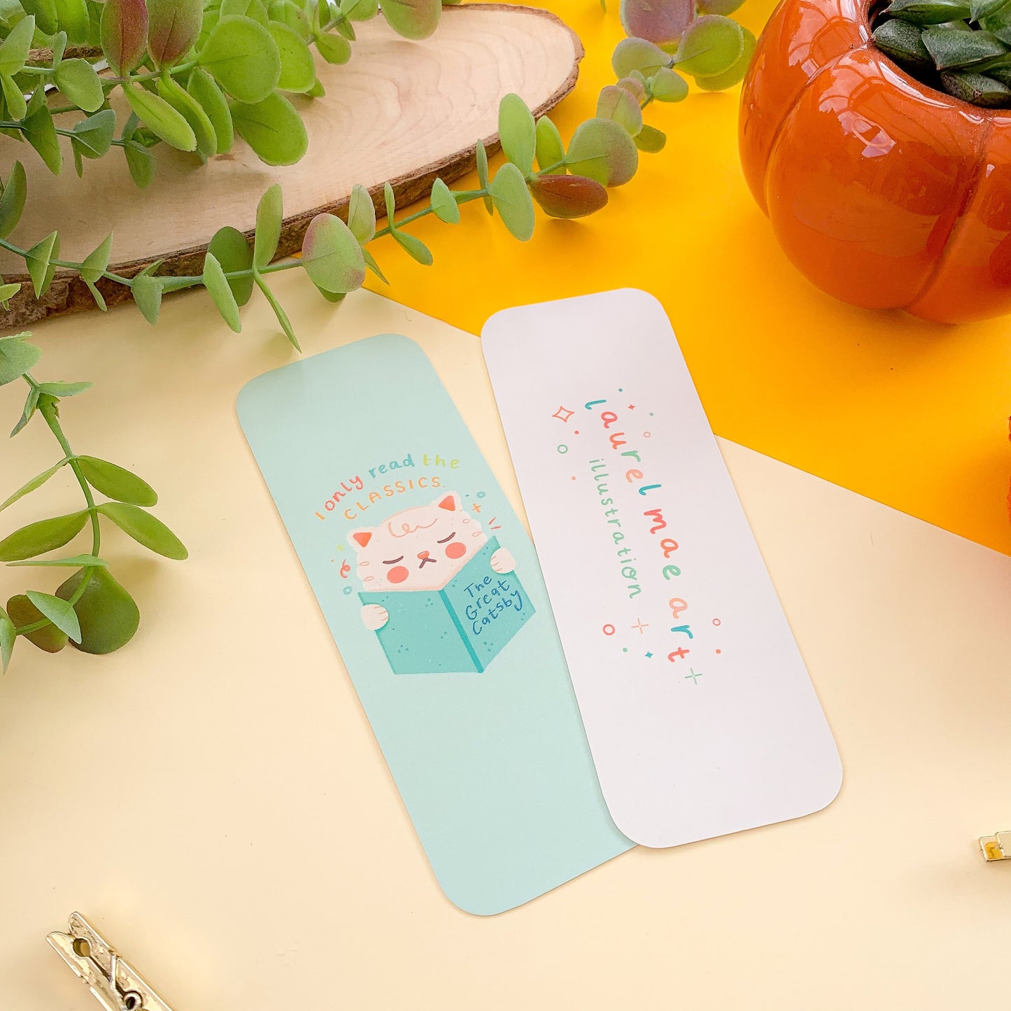 I Only Read the Classics Cat Bookmark