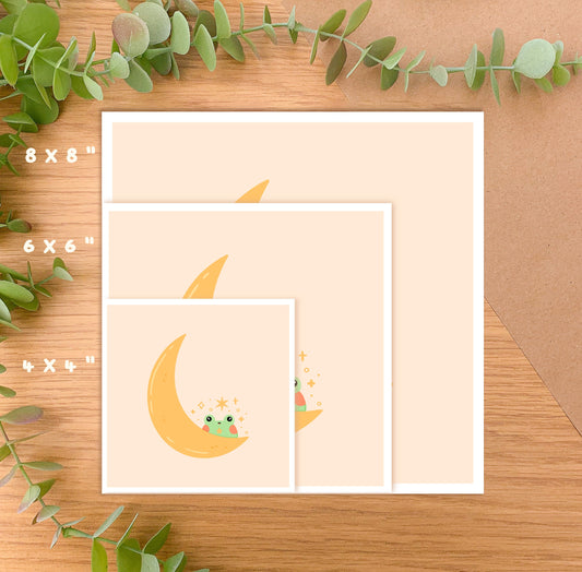 Moon Frog - Square Art Print