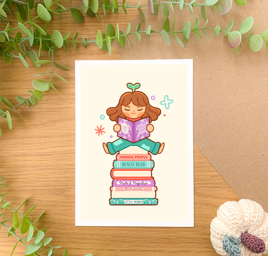 Bookish Girl - Art Print