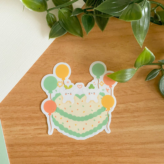 Meebloo Cake Clear Sticker - Limited Edition Patreon vinyl sticker