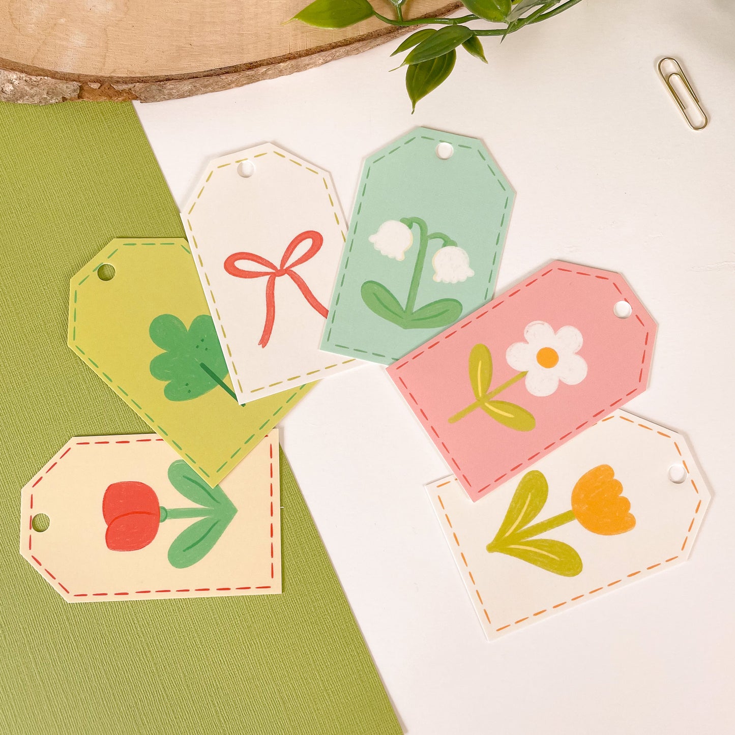 Spring Floral Quilt - Gift Tags (6 pcs)