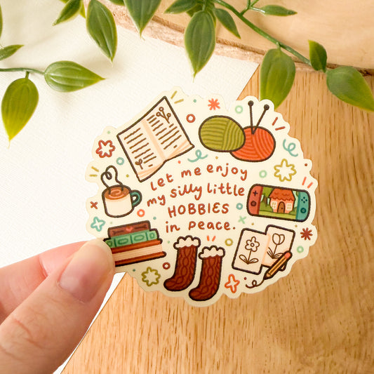 Let Me Enjoy My Hobbies! (Jan 25) - Limited Edition Patreon Matte Vinyl Sticker