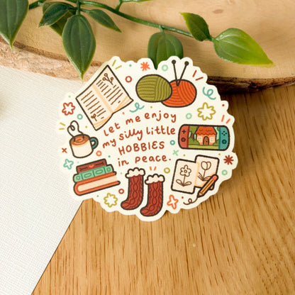 Let Me Enjoy My Hobbies! (Jan 25) - Limited Edition Patreon Matte Vinyl Sticker