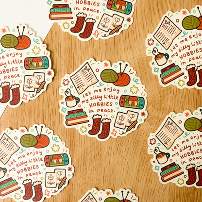 Let Me Enjoy My Hobbies! (Jan 25) - Limited Edition Patreon Matte Vinyl Sticker