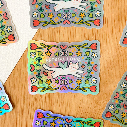 Spread Love (Feb 25) - Limited Edition Patreon Iridescent Vinyl Sticker