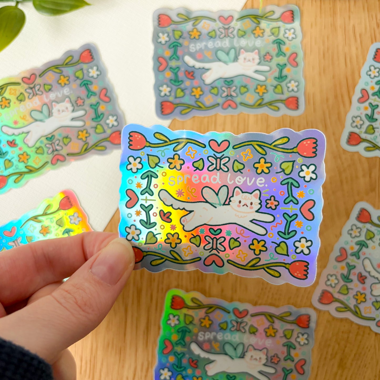 Spread Love (Feb 25) - Limited Edition Patreon Iridescent Vinyl Sticker