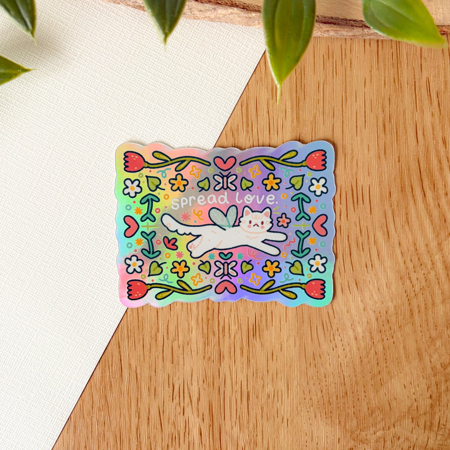 Spread Love (Feb 25) - Limited Edition Patreon Iridescent Vinyl Sticker